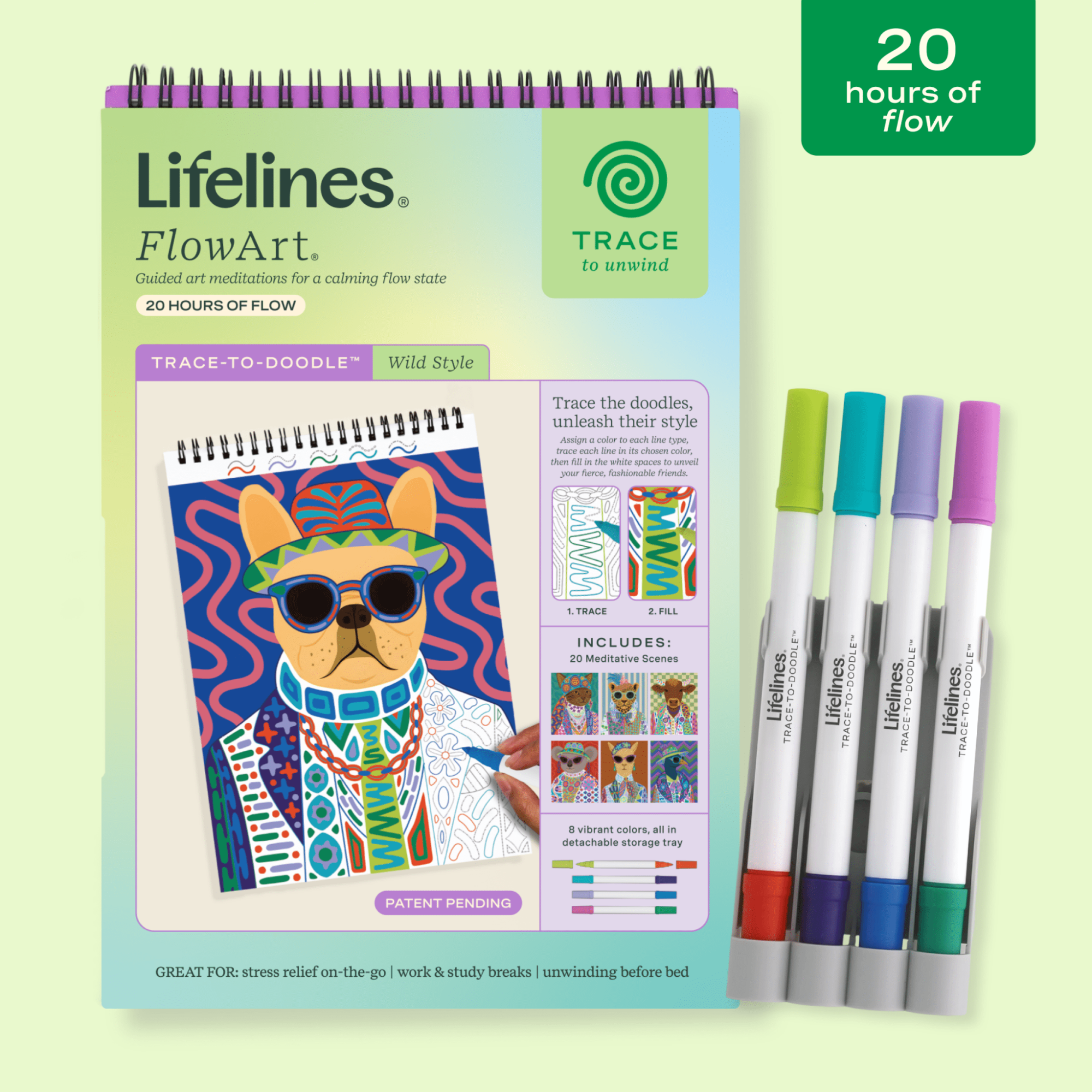FlowArt® - Trace-To-Doodle, Wild Style