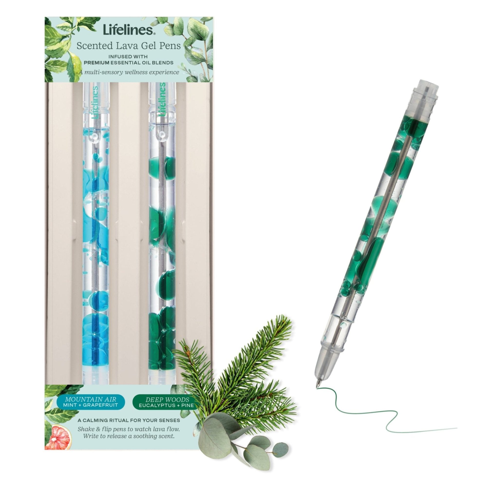 Scented Lava Pen 2 Pack - Blue/Green